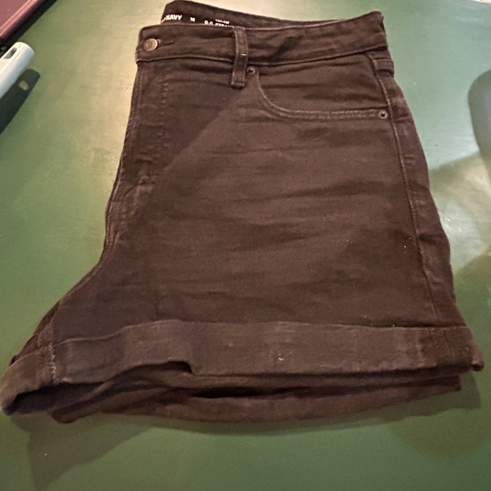 Black Denim Shorts